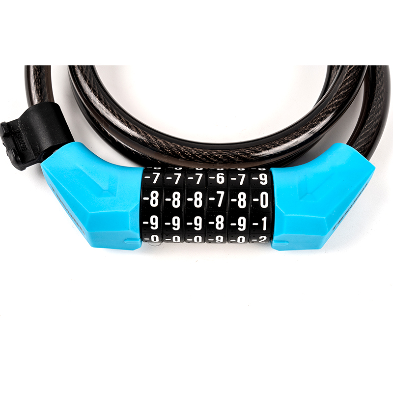 Slitina + PVC materiál heslo pro ocelový kabel zámek