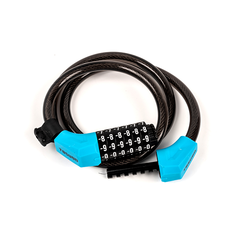Slitina + PVC materiál heslo pro ocelový kabel zámek